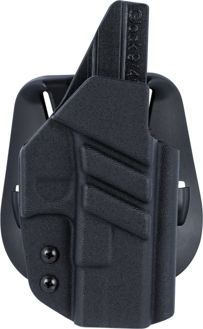 1791 Gunleather TACPDHOWBGLOCKBLKR Tactical Kydex  OWB Black Kydex Paddle Compatible w/Glock Right Hand