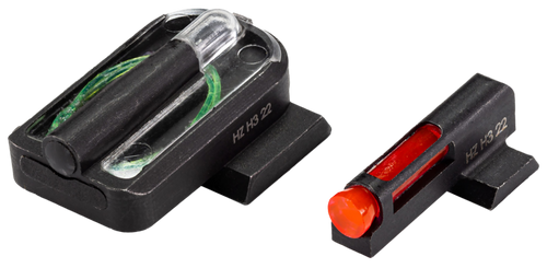 HiViz MPFD21 FastDot  H3 Sight Set for S&W M&P Red Fiber Optic Front Sight-Green Tritium Rear Sight