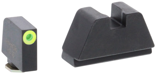 AmeriGlo GL681 Optic Compatible Sight Set for Glock  2XL Tall Green Tritium LumiGreen Outline Front Sight-Black Rear Sight
