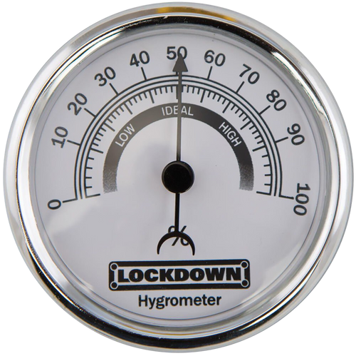 Lockdown 222111 Vault Hygrometer 2.75" Silver