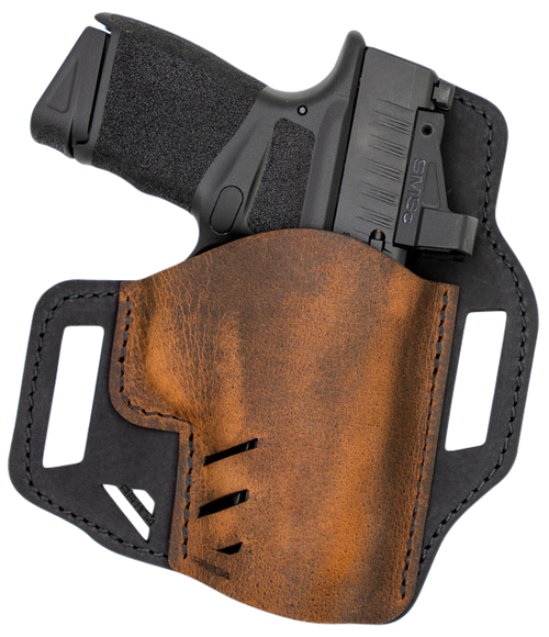 Versacarry RR1102 Rough Rider  OWB Size 02 Black/Brown Leather Belt Slide