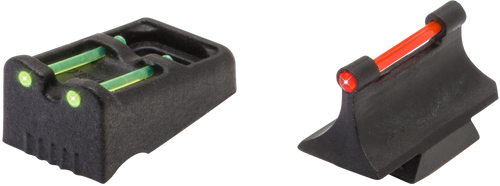 TruGlo TG961R Slug Gun Series  Black | Red Fiber Optic Front Sight Green Fiber Optic Rear