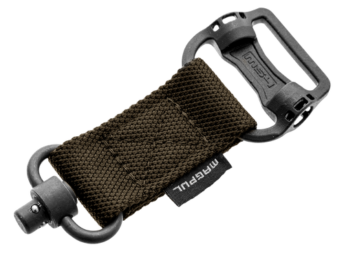 Magpul MAG519-RGR MS1/MS4 Sling Adapter made of Steel with Maganese Phosphate Ranger Green Finish, Polymer Hardware, Nylon 1.25" Webbing & Two to One-Point Design for AR-15, M4, M16, AK-Platform & AKM