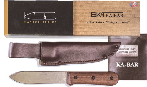 5.12" BLD WLNT HNDLE LTHR SHTHKA-BAR BECKER KEPHART KNIFE 