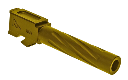 Rival Arms RA20G201E Precision V1 Drop-In Barrel 9mm Luger 4.02" Gold PVD Finish 416R Stainless Steel Material for Glock 19 Gen3-4