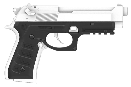 Recover Tactical BC201 Grip & Rail System  Black Polymer Picatinny for Most Beretta 92 & M9 Models
