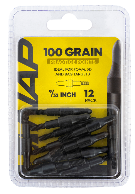 NAP NAP60P3DP932 3D Practice Points Field Tips Fixed 100 Gr Black/ 12 Pack