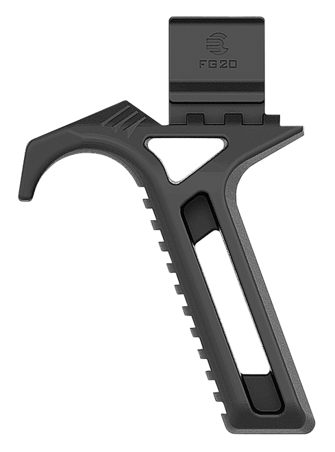 Recover Tactical FG20-01 FG20  Black Polymer Angled Grip compatible with 20/20N, 20/21, 20/22 & 20/80 Stabilizers