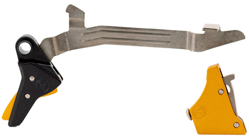 Timney Triggers ALPHAGLOCK34LRGGOLD Alpha Competition 45 ACP/10mm Auto, Gold Straight Trigger, Compatible w/Glock Gen3-4