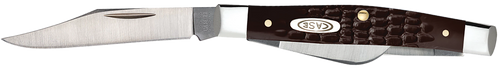 Case 00106 Stockman  Medium 2.42"/1.58"/1.57" Folding Clip/Sheepsfoot/Pen Plain As-Ground Tru-Sharp SS Blade, Brown Jigged Synthetic Handle