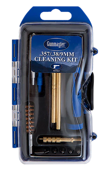 DAC GM9P GunMaster Cleaning Kit 9mm & 38 Cal Pistol/14 Pieces Black/Blue