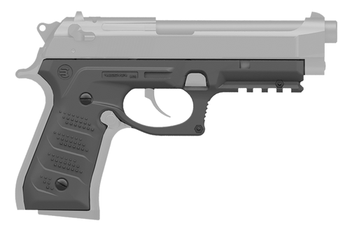 Recover Tactical BC2-04 Grip & Rail System  Gray Polymer Picatinny  for Most Beretta 92 & M9 Models