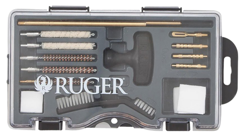 Ruger 27822 Rimfire Cleaning Kit .22 Cal Bronze Bristles 12 Black Plastic Case