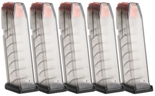 Strike Industries GMAG19X5   15rd Compatible w/ Glock 19/26 Gen3-5 Translucent Smoke 5 Pack