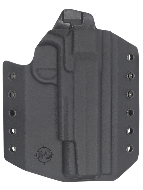 C&G Holsters 0354100 Covert  OWB Black Kydex Belt Loop Fits Sig 1911 Rail 5"