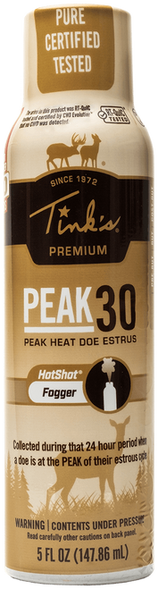 Tinks W5503 Peak30 Hot Shot Deer Doe In Estrus Scent 5 oz Fogger