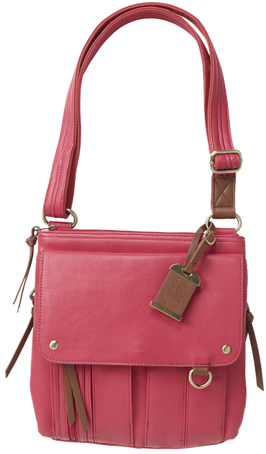 Bulldog BDP036 Cross Body Purse w/Holster Pink Leather Most Sm Pistols & Revolvers Ambidextrous Hand