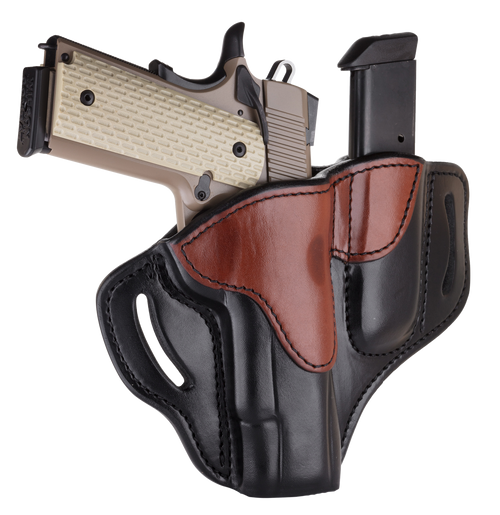 1791 Gunleather BH1M1BLBR BH1M1 Combo OWB 01 Black/Brown Leather Belt Slide Fits 4-5" 1911