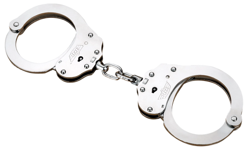 Uzi Accessories UZIHCEUSCNIJ Handcuffs NIJ Silver Steel Includes 2 Keys