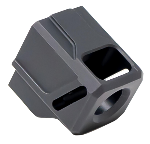 Faxon Firearms FFPACOMPSSG01 EXOS-523 Compensator for G43 Black Anodized Aluminum 1/2"x28 Threads 1.125" OAL 9mm