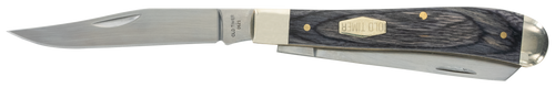 Old Timer 1135990 Heritage Series Trapper 940T 3" Folding Clip Point/Spey Plain D2 Steel Blade, 3.70" Gray Wood Laminate Handle