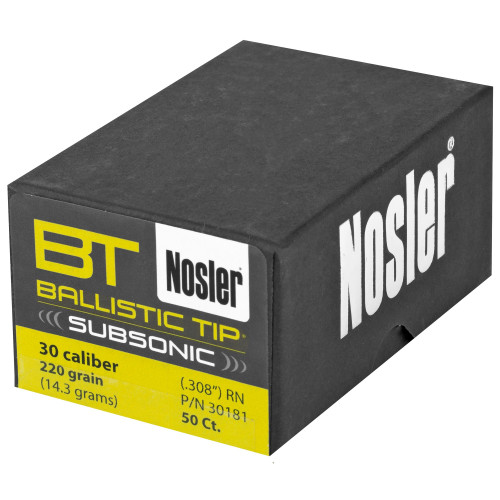 Nosler 30 Ammo 220gr BT Ammunition - 50 Rounds