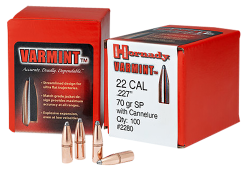 Hornady 22 Cal Ammo 50gr SP Ammunition - 100 Rounds