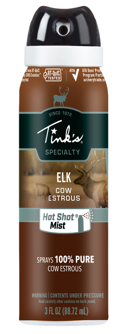 Tinks W5330 Hot Shot Mist Attractant Elk Cow in Estrous Scent 3 oz Aerosol
