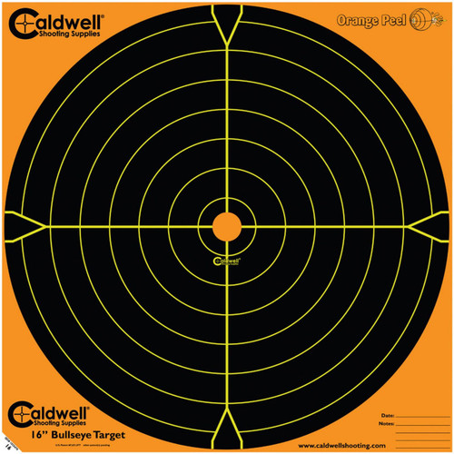 Caldwell Sight In Bullseye Paper Target 16" Orange and Black 10/ct