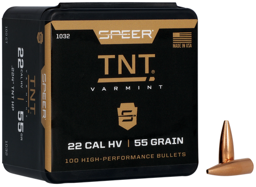 Speer 1032 TNT  22Cal 55gr Jacketed Hollow Point 100 Per Box/5 Case