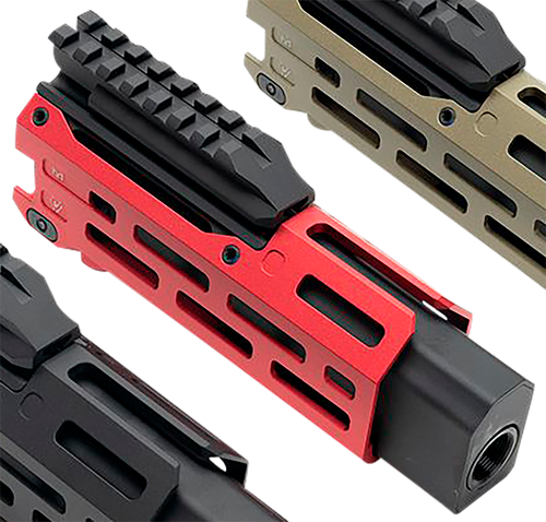 Strike Industries CEVOHG6RED Strike  6" M-Lok Red Aluminum with Faux Suppressor for CZ Scorpion EVO (7.72" Barrel Length)