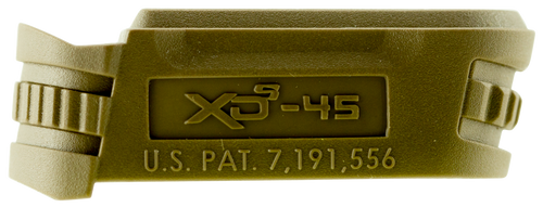 Springfield Armory XDS5001MFDE Backstrap Sleeve  made of Polymer with Flat Dark Earth Finish & 1 Piece Finish for 45 ACP Springfield XD-S with #1 Backstrap & 3.30" Barrel