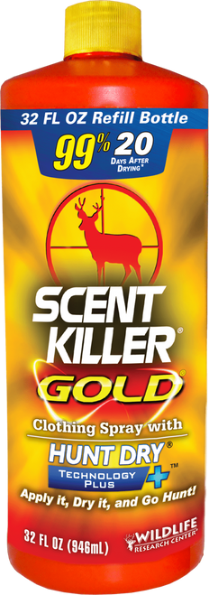 Wildlife Research 1261 Scent Killer Gold Spray Refill Odorless Scent 32 oz Bottle