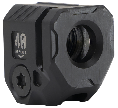Strike Industries MCQUAD Micro Threaded Compensator Black Steel 0.89" OAL Compatible w/ 9mm/357 SIG