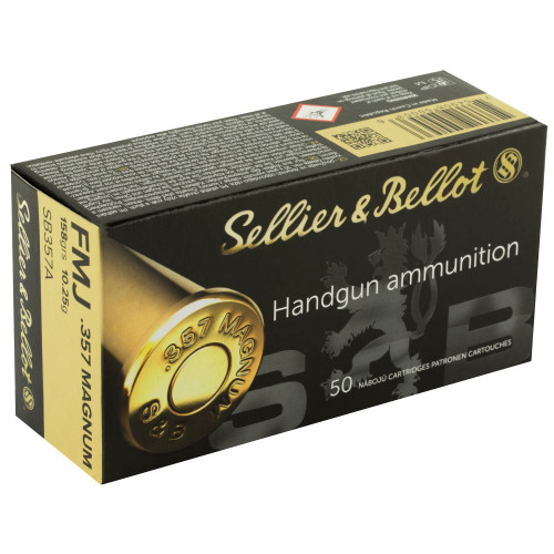 Sellier & Bellot .357 Magnum Ammo 158gr FMJ Ammunition - 50 Rounds