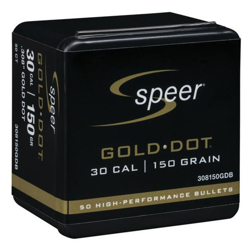 Speer Gold Dot Component Rifle Bullets .308 cal .308" 150 gr GOLD DOT SP 50/Box