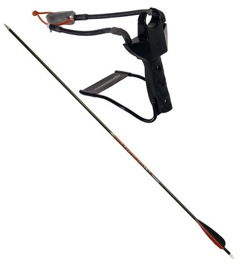 Marksman 3075 Marksman 3075 Pocket Hunter Slingshot Black Steel Frame Black Molded Handle