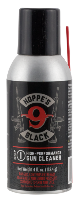 Hoppe's HBC4A Black Gun Cleaner Removes Oil Grease Dirt 4 oz. Aerosol Can with Extension Tube
