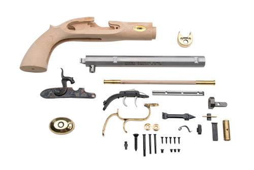 Traditions KPC51002 Trapper Pistol Kit 50 Cal Percussion 9.75" Blued Octagon Barrel Sidelock Action
