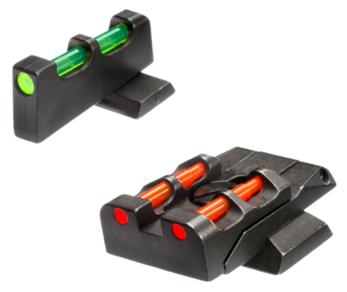 HiViz SWMPE21 Adjustable Sight Set S&W M&P Green Fiber Optic Front Sight-Orange Fiber Optic Rear Sight