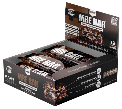 Redcon1 RC1MREBGCC12 MRE Protein Bar German Chocolate Cake 12 Pack