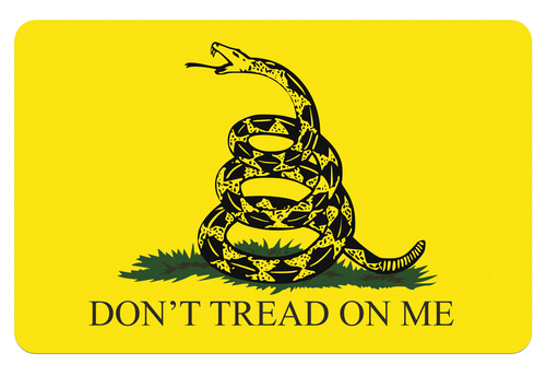 TekMat TEKR17GADSDEN Gadsden Flag Cleaning Mat Black/Yellow Rubber 11"x17" Snake/"Don't Tread On Me"
