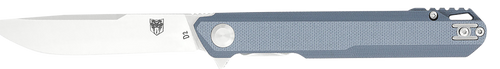 CobraTec Knives CTMONGRY Monarch  3.50" Folding Plain Satin D2 Steel Blade, 4.75" Gray G10 Handle