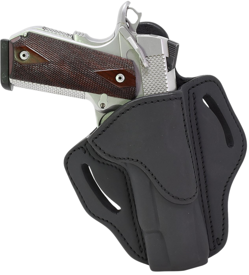 1791 Gunleather BH1SBLR BH1  OWB 01 Stealth Black Leather Belt Slide Fits 4-5" 1911