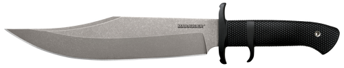 Cold Steel CS39LSWBA Marauder  9" Fixed Bowie Plain Stone Washed AUS-8A SS Blade/Black Kray-Ex Handle Includes Sheath