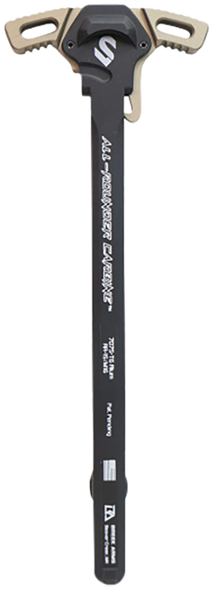 Lead & Steel Llc LSCHODEGRY Charging Handle  AR-15/M16 Gray Type 3 Hard Anodize 7075-T6 Aluminum