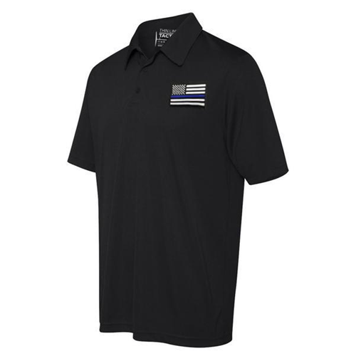 Polyester Sport Polo - Thin Blue Line Flag