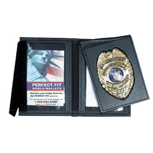 Dress Leather Flip Out Badge & Double ID Case - 3.50''x5.00''