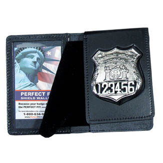Duty Leather Flip Out Badge & Single ID Case - 3.38''x4.50''