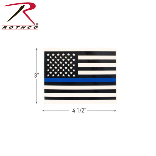 Rothco Transparent Thin Blue Line Flag Decal